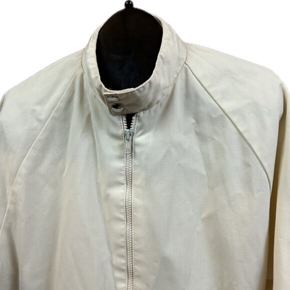 1970s Pastel Butter Yellow Zip Up Mens Workwear short Jacket / Large - Picture 2 of 4